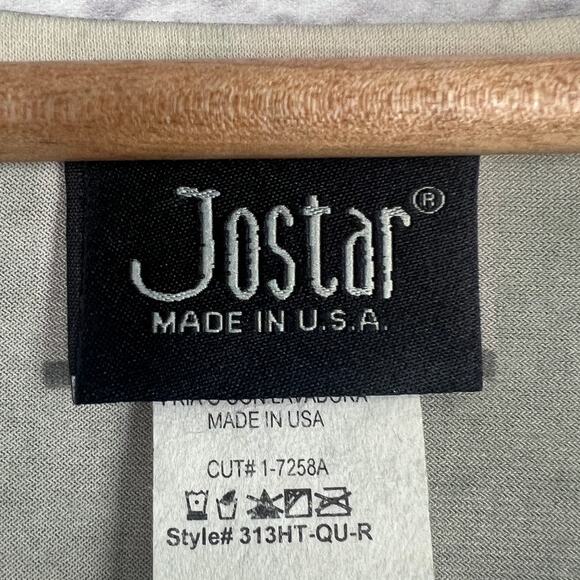 Jostar USA Women's L Western Cowboy Grunge Y2K Graphic Print Sharkbite Hem Tunic - Picture 6 of 10